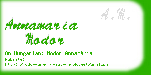 annamaria modor business card