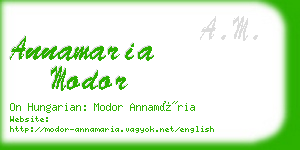 annamaria modor business card